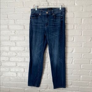 White House Black Market Medium-Dark Blue Girlfriend Jeans - 10